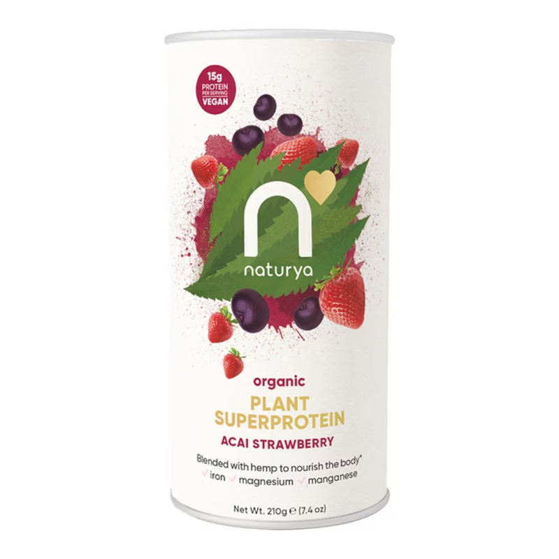 Naturya Organic Plant Superprotein Acai Strawberry 210g | London Grocery