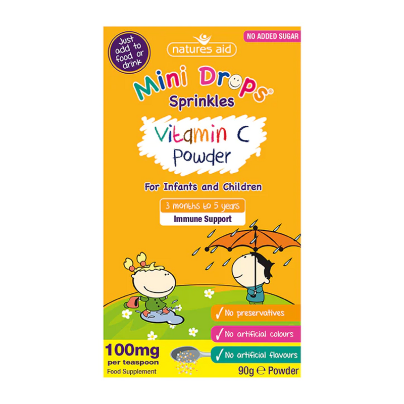 Natures Aid Mini Drops Sprinkles Vitamin C Powder 90g | London Grocery