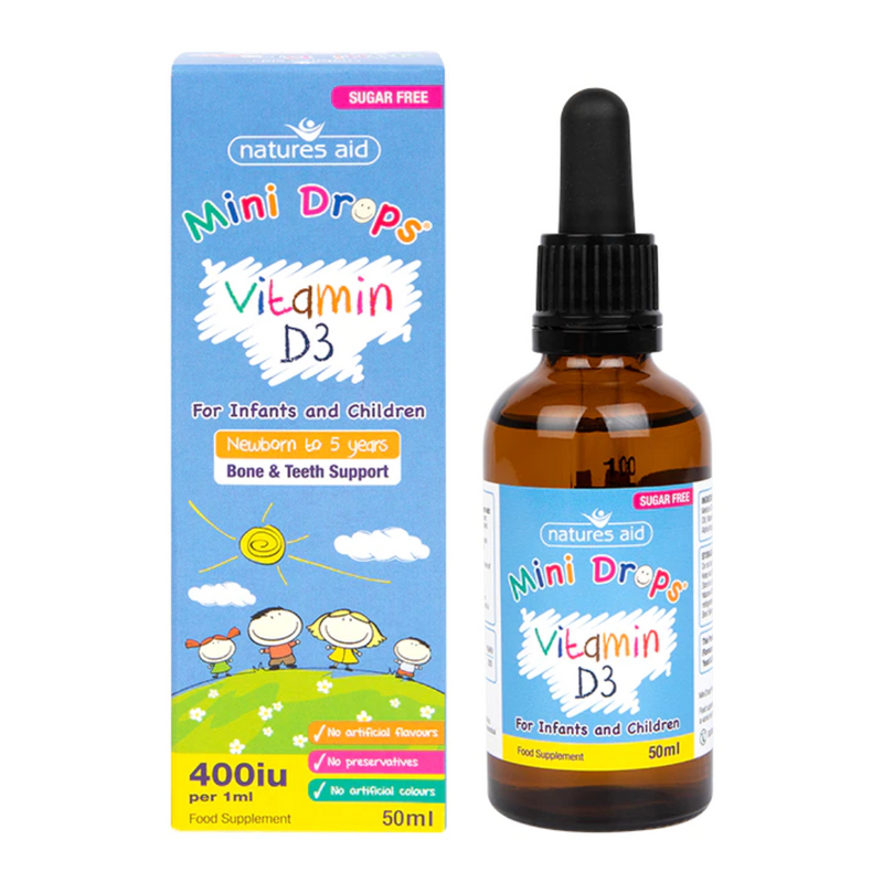 Natures Aid Vitamin D3 Drops for Children 50ml | London Grocery