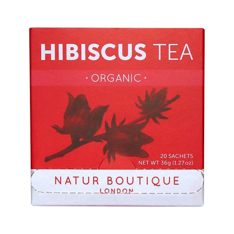 Natur Boutique Organic Hibiscus Tea 20 Sachets | London Grocery