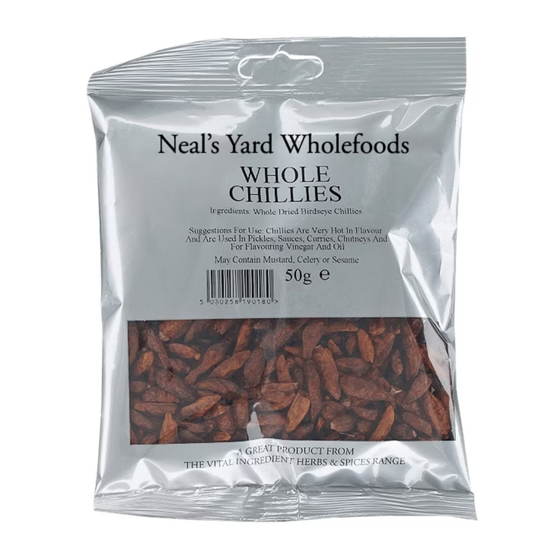 Neal's Yard Wholefoods Whole Chillies 50g | London Grocery