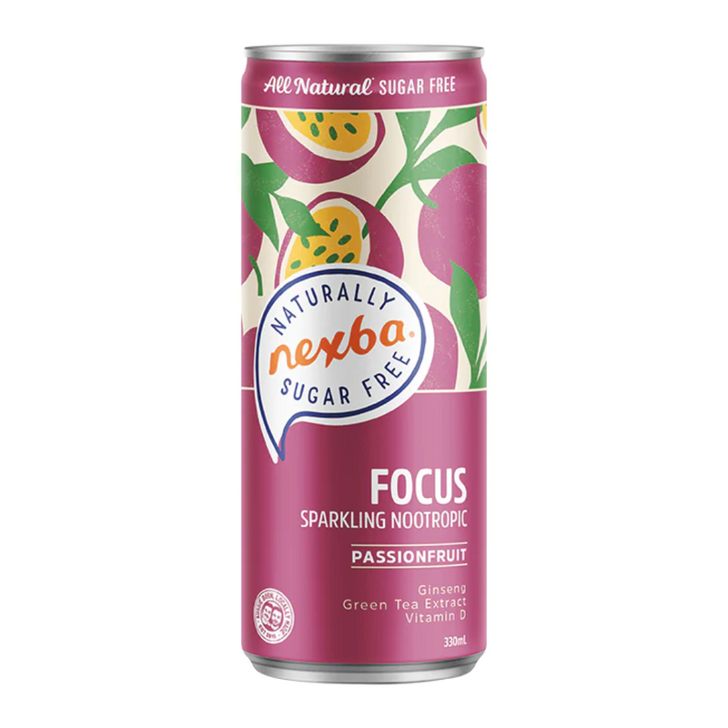 Nexba Focus Passionfruit Sparkling Nootropic 330ml | London Grocery