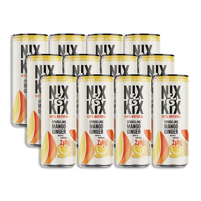 Nix & Kix Mango & Ginger 12 x 250ml | London Grocery