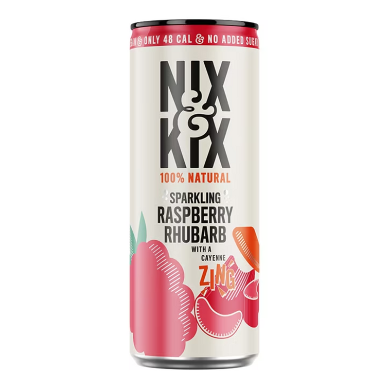 Nix & Kix Raspberry Rhubarb 250ml | London Grocery