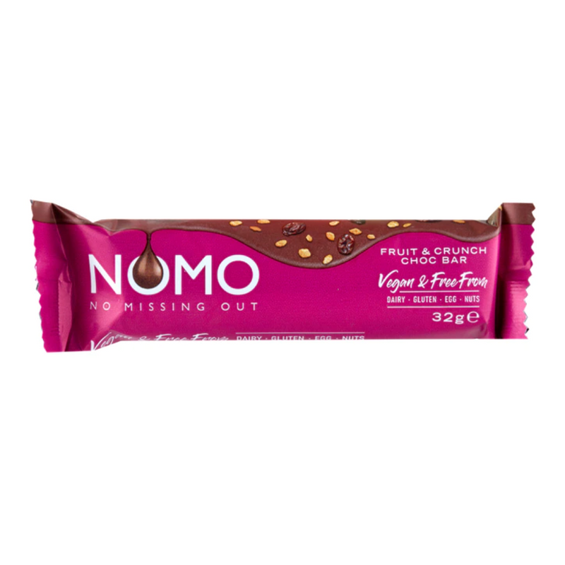 NOMO Vegan Fruit & Crunch Choc Bar 32g | London Grocery