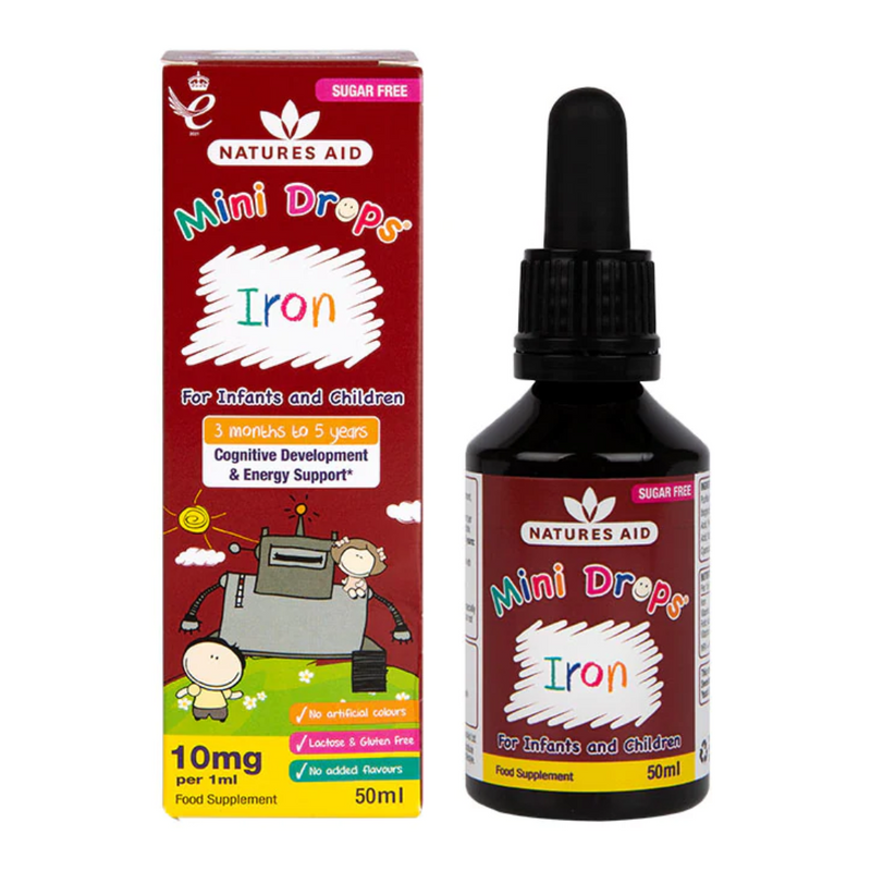 Natures Aid Mini Drops Iron for Infants and Children 50ml | London Grocery