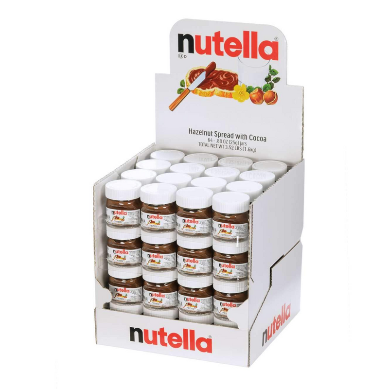 Nutella Hazelnut Spread with Cocoa Glass Jar 25gr x 64 | London Grocery