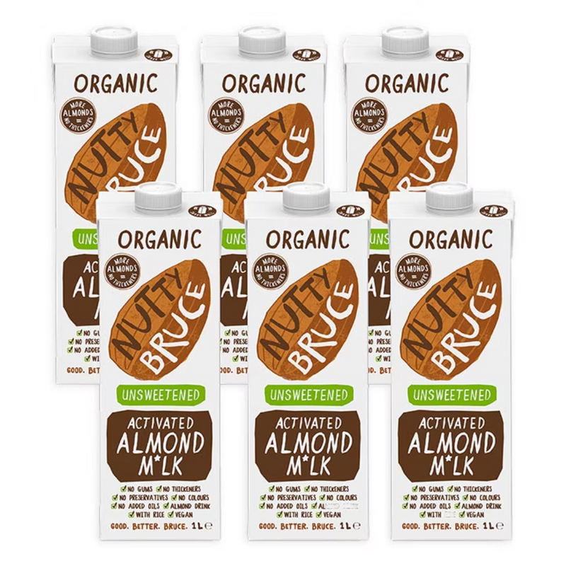 Nutty Bruce Activated Unsweetened Almond M*lk 6 x 1L | London Grocery