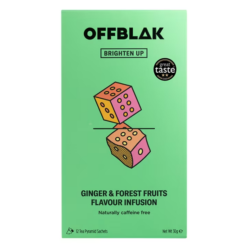 OFFBLAK Brighten Up Ginger & Forest Fruits Flavour Infusion 12 Sachets | London Grocery