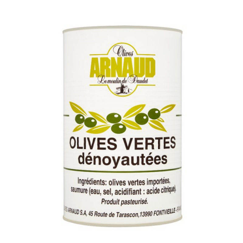Olives Arnaud Pitted Green Olives 4.2kg x 3 cases  - London Grocery