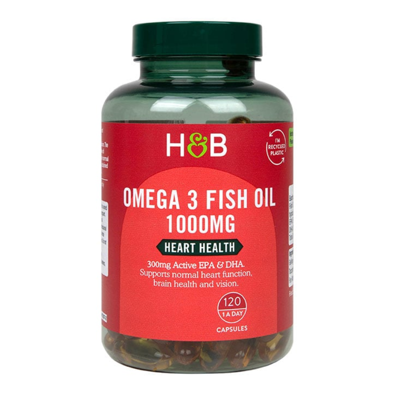 Holland & Barrett Omega 3 Fish Oil Capsules 1000mg 120 Capsules | London Grocery