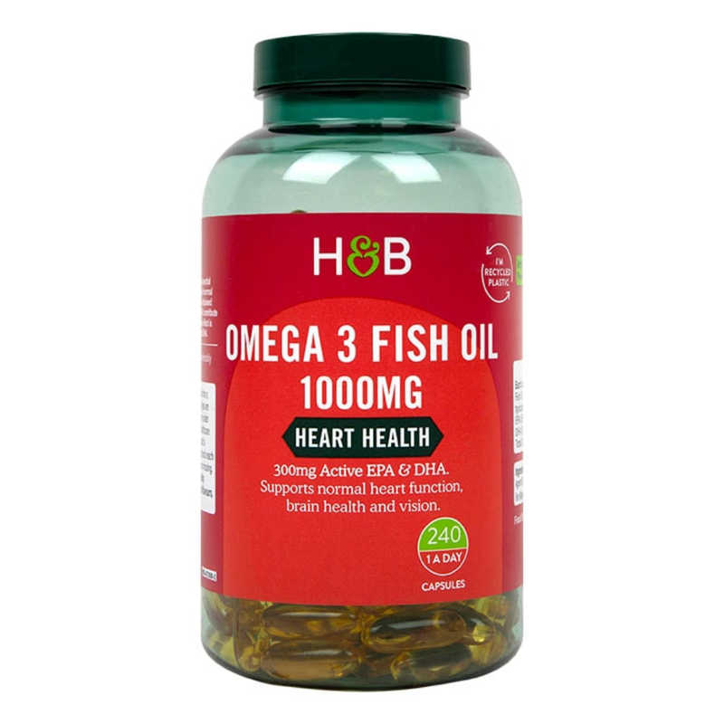Holland & Barrett Omega 3 Fish Oil Capsules 1000mg 240 Capsules | London Grocery