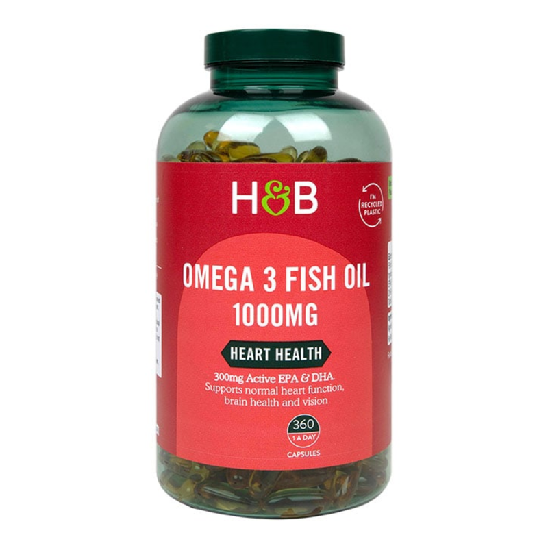 Holland & Barrett Omega 3 Fish Oil Capsules 1000mg 360 Capsules | London Grocery