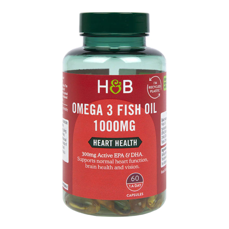 Holland & Barrett Omega 3 Fish Oil Capsules 1000mg 60 Capsules | London Grocery