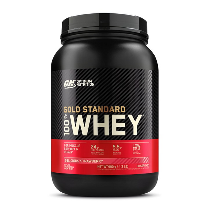 Optimum Nutrition Gold Standard 100% Whey Powder Strawberry 900g | London Grocery