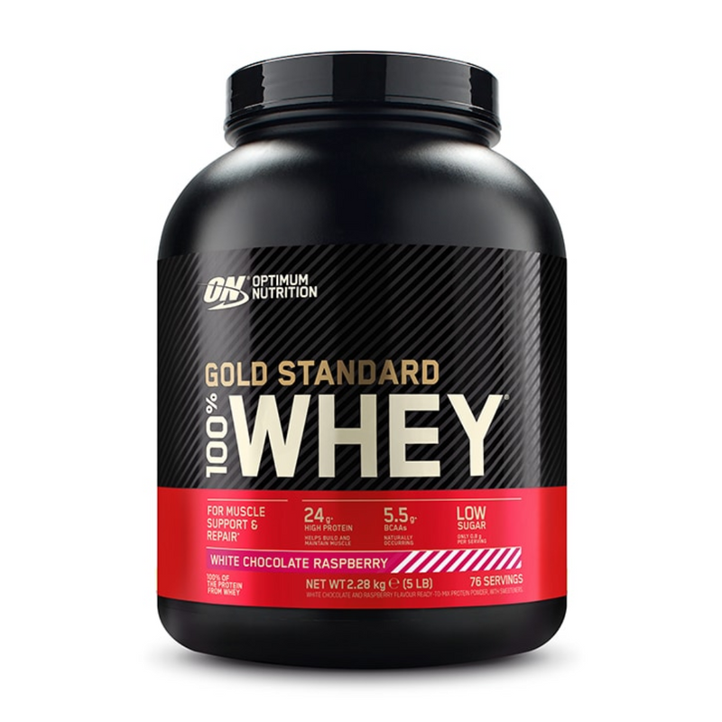 Optimum Nutrition Gold Standard 100% Whey Powder White Chocolate & Raspberry 2.2kg | London Grocery