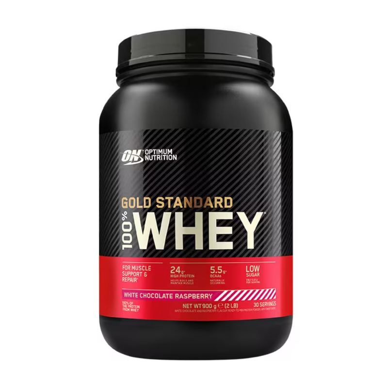Optimum Nutrition Gold Standard 100% Whey Powder White Chocolate & Raspberry 900g | London Grocery