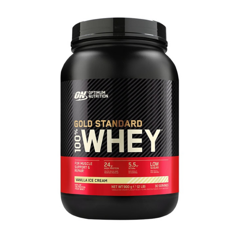 Optimum Nutrition Gold Standard 100% Whey Powder Vanilla Ice Cream 900g | London Grocery