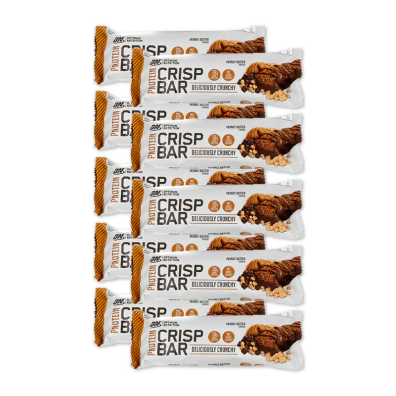 Optimum Nutrition Crisp Protein Bar Choc Peanut Butter Full Box 10 x 65g | London Grocery