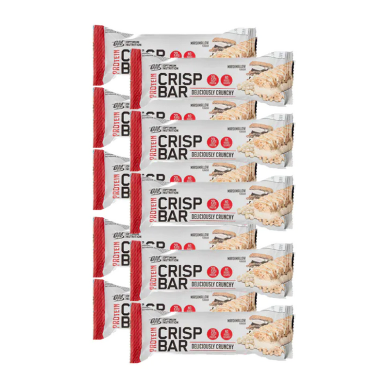 Optimum Nutrition Crisp Protein Bar Marshmallow 10 x 65g | London Grocery