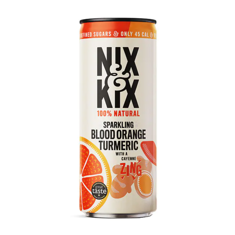 Nix & Kix Blood Orange & Turmeric 250ml | London Grocery