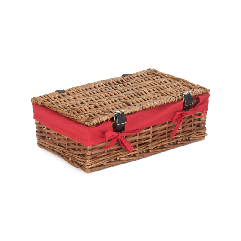 15" Packaging Hamper With Red Lining | London Grocery