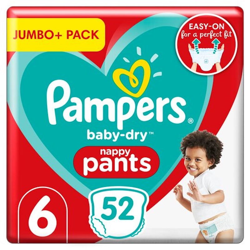 Pampers Baby Dry Pants Jumbo Pack Size 6 52 Nappies-London Grocery