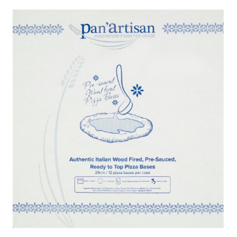 Pan'Artisan Pre-Sauced Wood Fired Pizza Bases 3x6kg x 1 Pack | London Grocery
