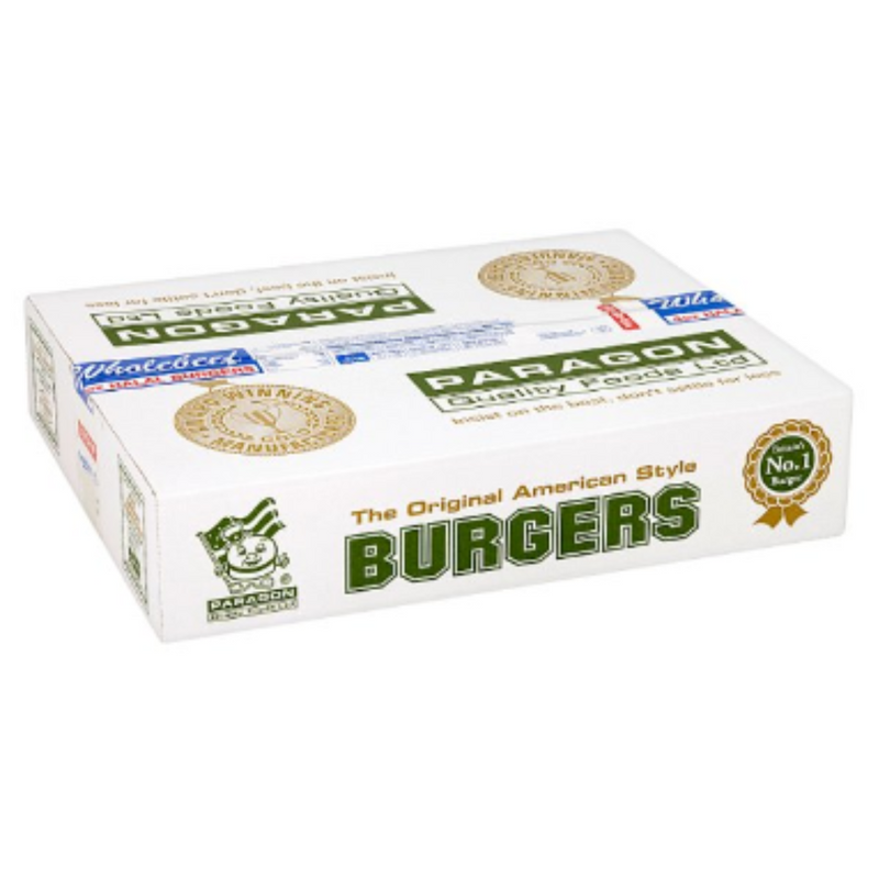 Paragon Quality Foods Ltd Wholebeef Halal Burgers 5.42kg x 1 Pack | London Grocery