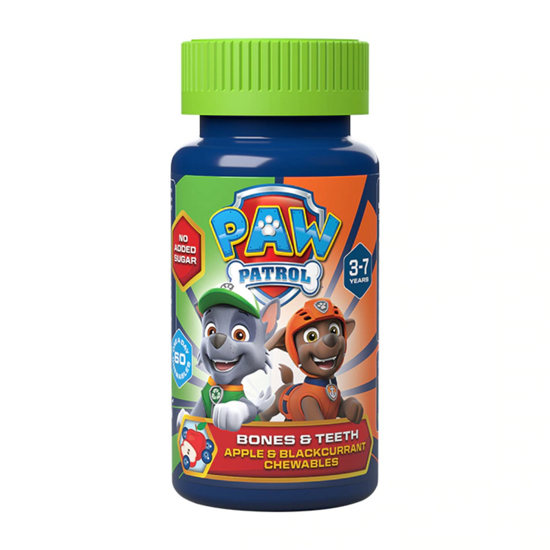 PAW Patrol Nickelodeon Bones & Teeth Apple & Blackcurrant 60 Chewables | London Grocery