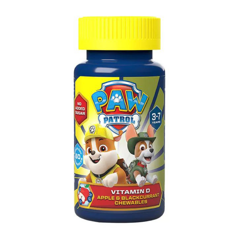 PAW Patrol Nickelodeon Vitamin D Apple & Blackcurrant 60 Chewables | London Grocery