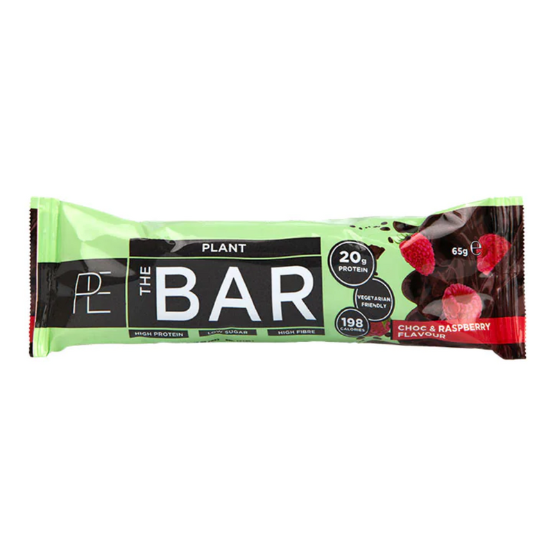 PE Nutrition THE BAR Plant Chocolate & Raspberry 65g | London Grocery