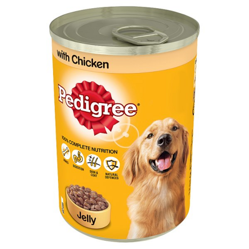 Pedigree Wet Dog Food Tin with Chicken in Jelly 385g - London Grocery