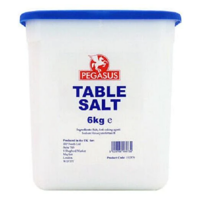 Pegasus Table Salt Tub 1 x 6kg | London Grocery