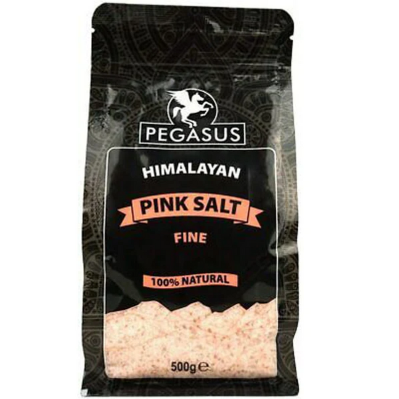 Pegasus Himalayan Pink Salt Fine Pouch 6 x 500g | London Grocery