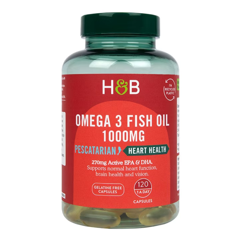 Holland & Barrett Pescatarian Omega 3 Fish Oil 1000mg 120 Capsules | London Grocery