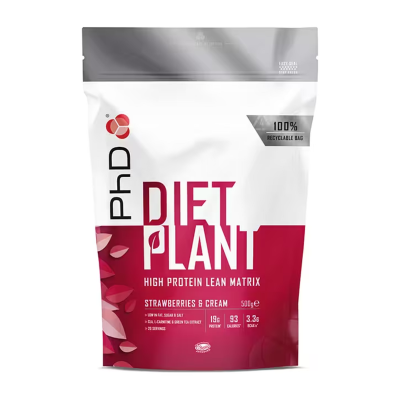 PhD Nutrition Diet Plant Strawberries & Cream 500g | London Grocery