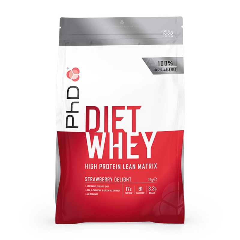 PhD Diet Whey Powder Strawberry Delight 1000g | London Grocery