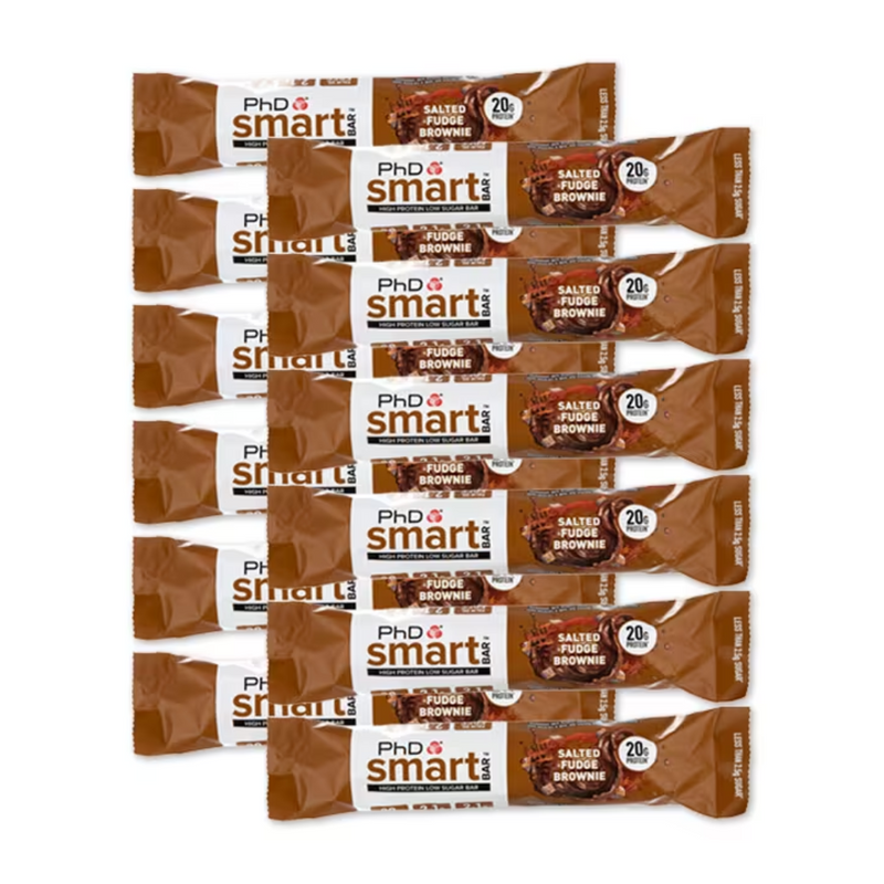 PhD Smart Bar Salted Fudge Brownie 12 x 64g | London Grocery