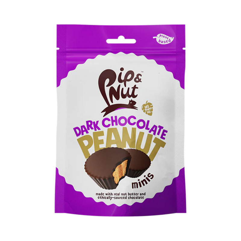 Pip & Nut Mini Dark Chocolate Peanut Butter Cup Sharing Bag 88g | London Grocery