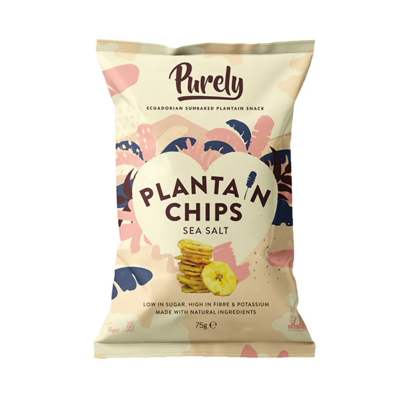 Purely Plantain Chips Sea Salt 75g | London Grocery