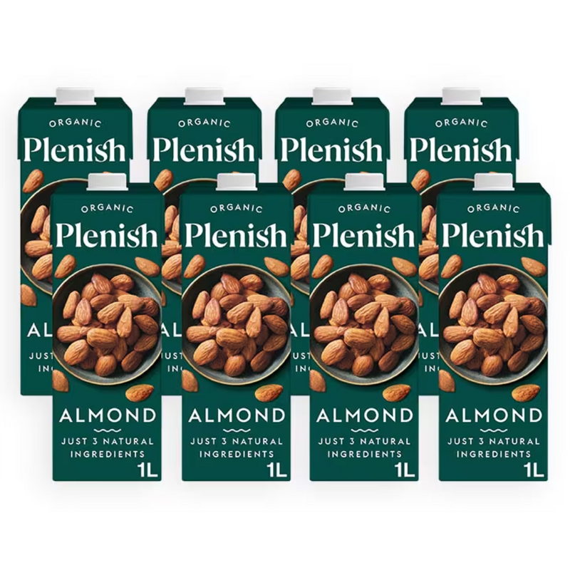 Plenish Organic Almond Drink 8 x 1L | London Grocery