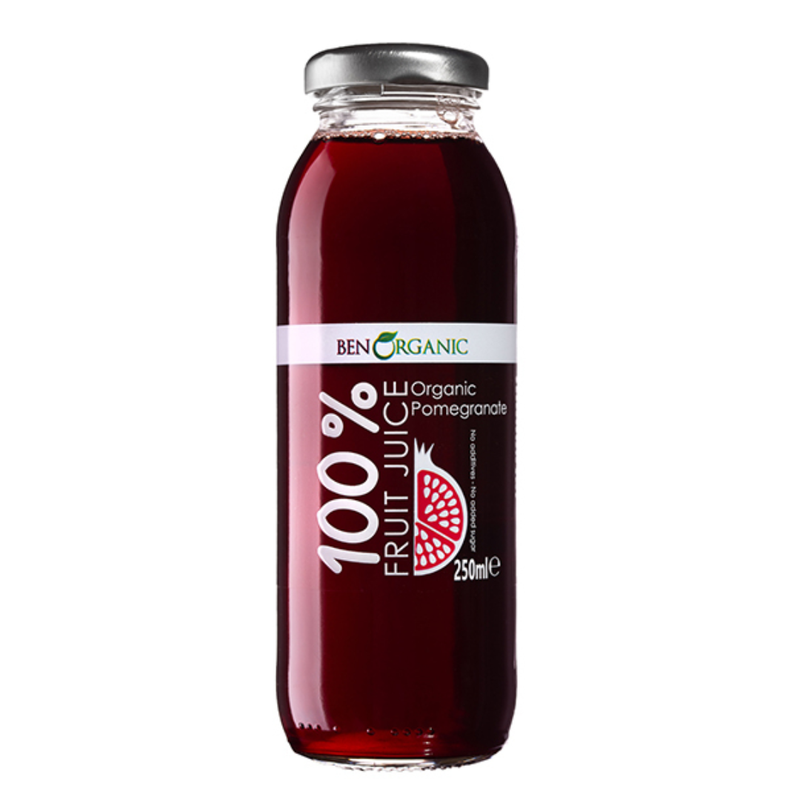 BenOrganic 100% Pomegranate Juice 250ml -London Grocery