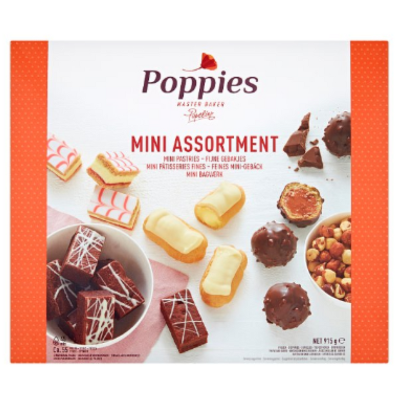Poppies 55 Mini Assortment Mini Pastries 915g x 1 Pack | London Grocery