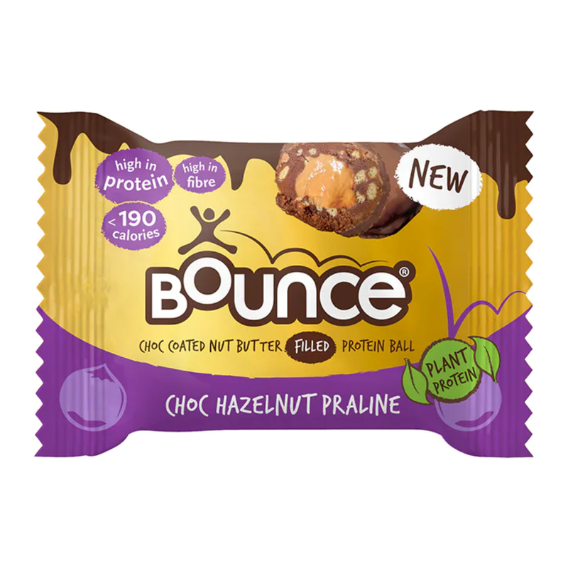 Bounce Dipped Chocolate Hazelnut Praline Protein Ball 40g | London Grocery