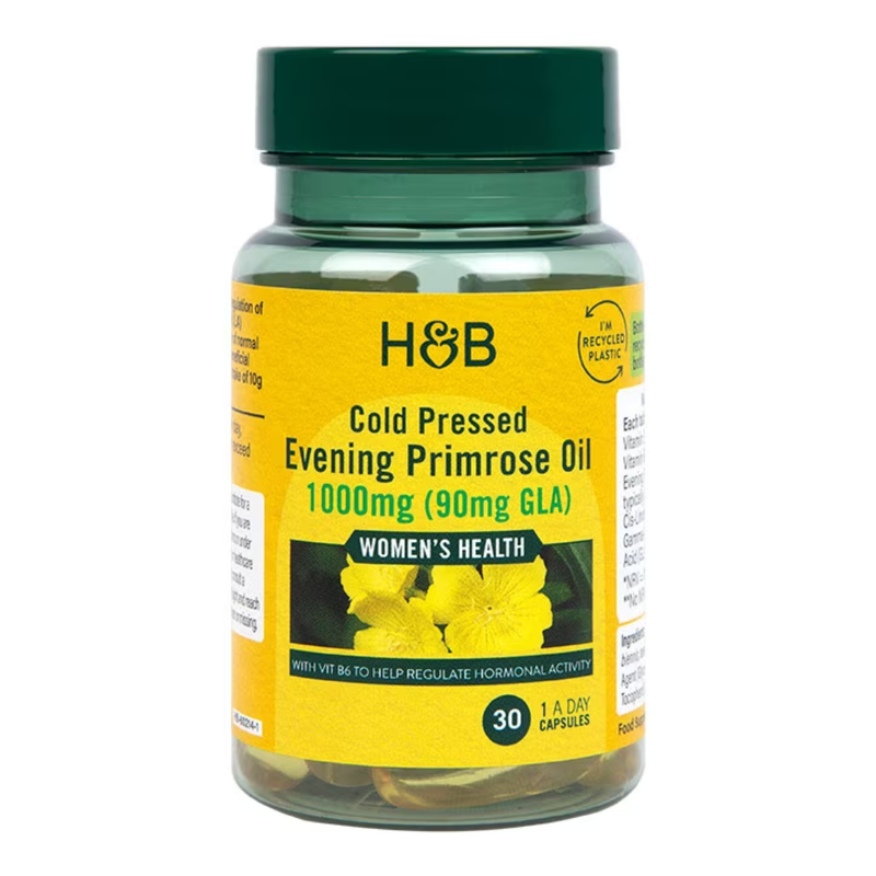 Holland & Barrett Cold Pressed Evening Primrose Oil 1000mg 30 Capsules | London Grocery