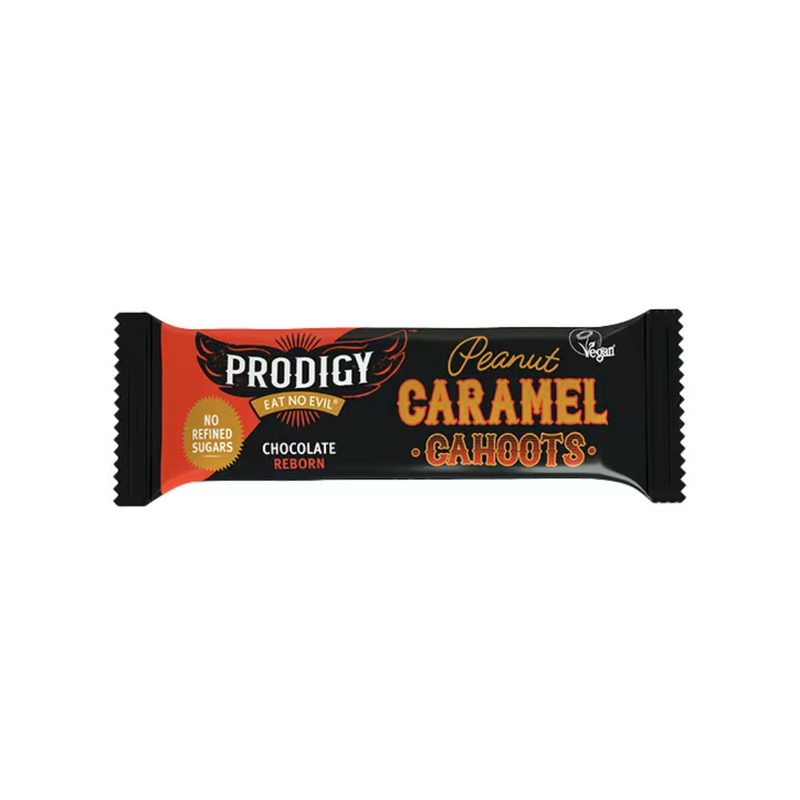 Prodigy Peanut & Caramel Cahoots Chocolate Bar 45g | London Grocery