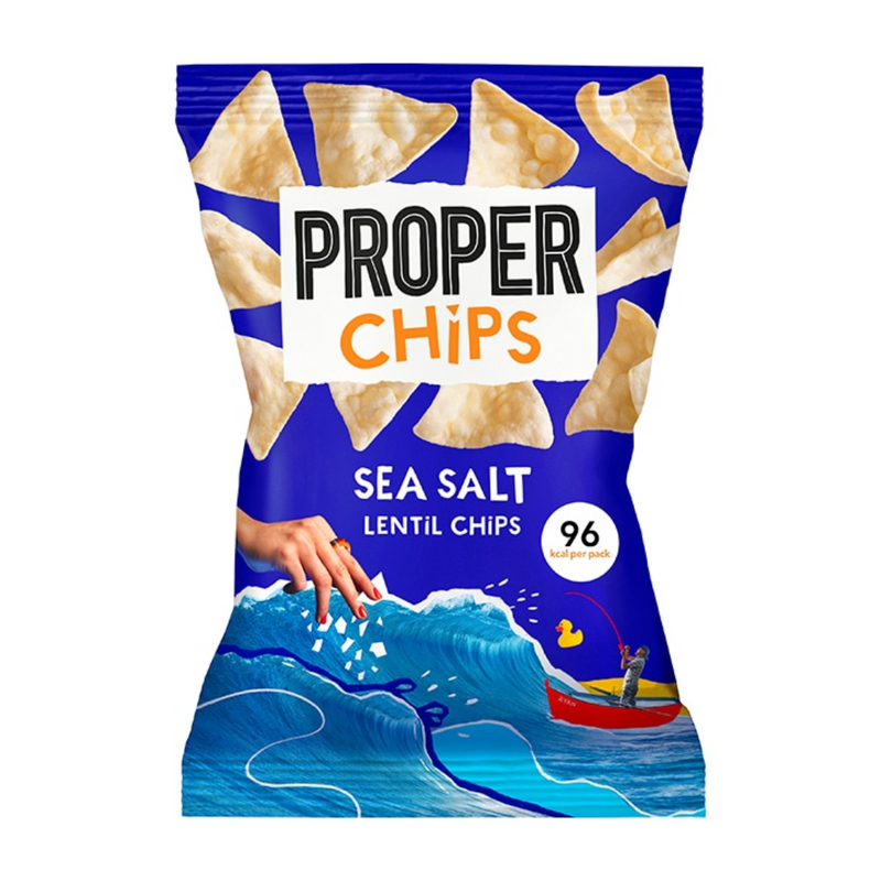 Properchips Sea Salt Lentil Chips 20g | London Grocery