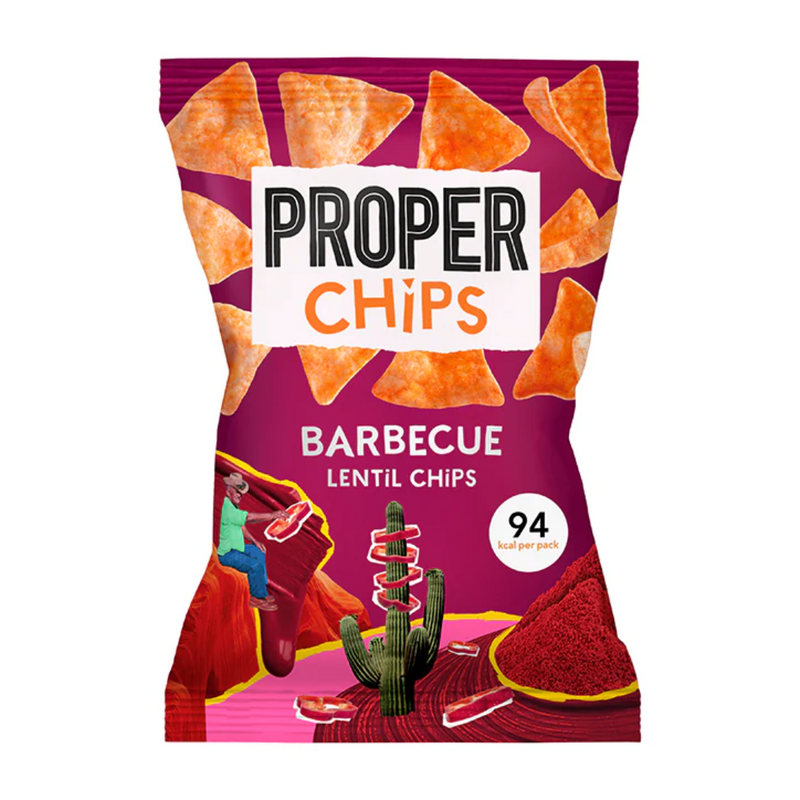 Properchips Barbecue Lentil Chips 20g | London Grocery