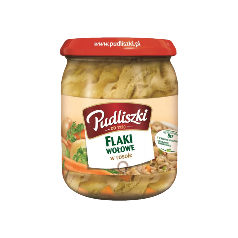 Pudliszki Filaki with Beef Tripe in Broth Ready Meal 500gr-London Grocery